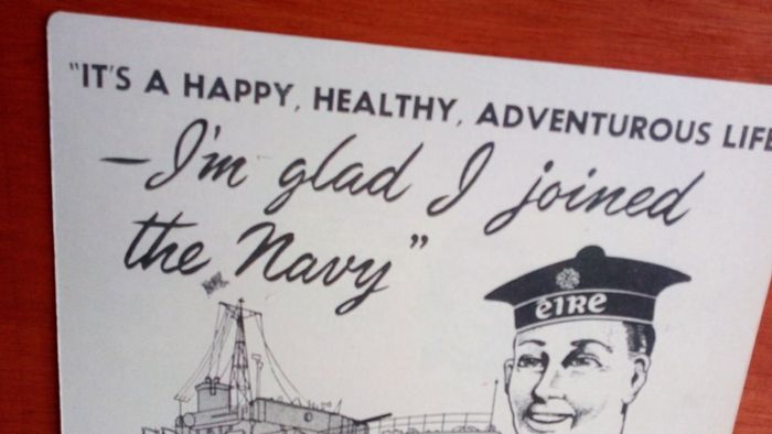 Irish Navy 1955 Recruitment Notice Poster Ireland