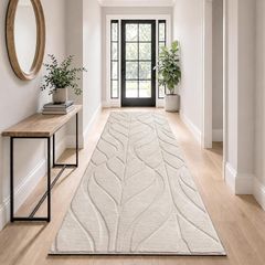 Beige Runner Rugs 80x300 cm Non Slip Hall Runner Rug Washable Hallway Runners Long Boho Carpet Runners