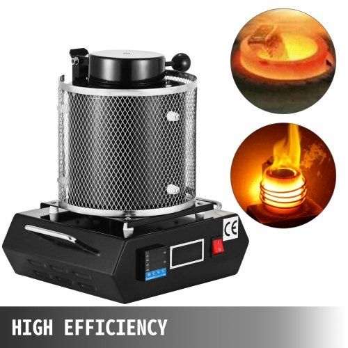 1KG Gold Melting Furnace 1350W Digital Melting Furnace Machine 1150C for Casting Refining