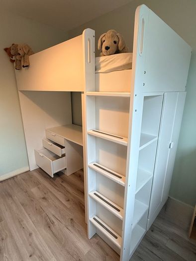 Ikea Bunk Bed with Desk and Storage