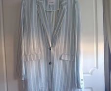 J.D. Williams Blue and White Stripe Blazer