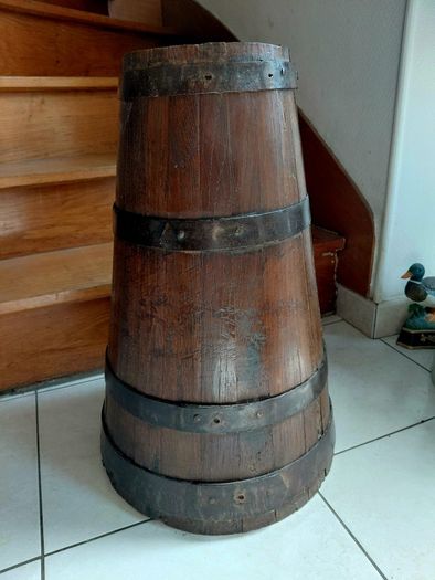 Antique French butter churn upcycled to umbrella or walking stick holder