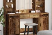 Dressing Table Set with Drawer 3 pcs Old wood Engineered wood