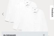 M&amp;S Girls Long Sleeve Cream School Shirt 6-7 Years