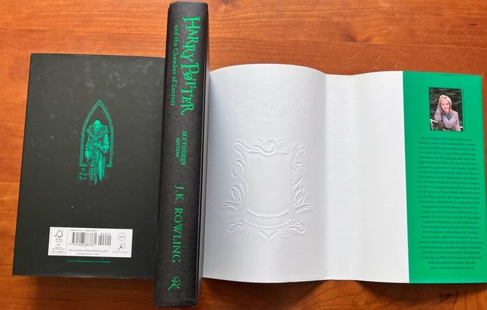 20th Anniversary Hardback Slytherin House Editions , Harry Potter and The Philosopher's Stone and Harry Potter and The Chamber of Secrets by J K Rowling