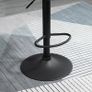 2-Pack Bar Stools, Height-Adjustable Bar Chair with Backrest, Velvet-Look, Metal Frame, Footrest, Swivel, Dark Gray Image 4