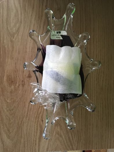 Newgrange living purple inksplash ball candleholder 22cm
