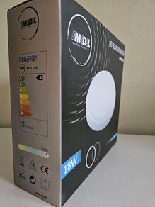 LED round bulkhead MDL3189 lamp lighting 18W A rating black/white new & boxed