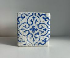 Cement Planter Portuguese azulejo | Moroccan encaustic style