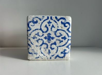 Cement Planter Portuguese azulejo | Moroccan encaustic style