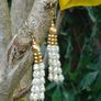 Vintage 1940s Pearl Drop Earrings - 14ct Gold Image 3