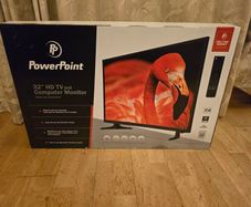 Powerpoint 32" TV and Computer monitor