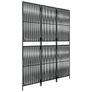 Room Divider 3 Panels Black Poly Rattan Image 4
