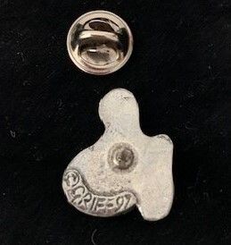 Vintage Dean Griff Pewter Equestrian Saddle Pin 1997