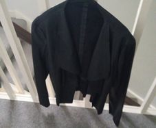 womens zara black faux leather jacket