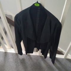 womens zara black faux leather jacket