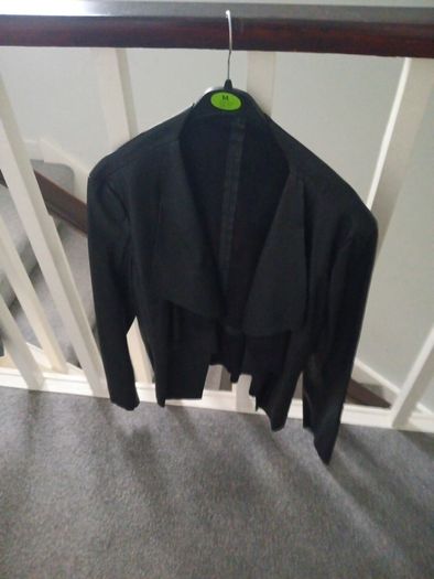 womens zara black faux leather jacket