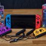 Nintendo Switch OLED Neon and accessories Image 2