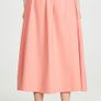 CHINTI & PARKER Gathered dust pink skirt with pockets Image 4