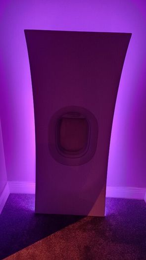 Upcycled Airbus A320 Window Interior panel Illuminated Aviation Wall Art