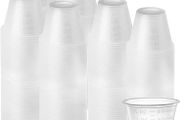 1oz Plastic Medicine Cups Bulk Pack of 100, For Epoxy Mixing , Resin Mixing and Paint Mixing - 1 Ounce (30ml) Disposable Graduated Plastic Cups for Pills and medication (FREE POSTAGE)