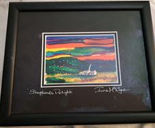 June Mc Intyre silk print professionally framed. Ideal gift.