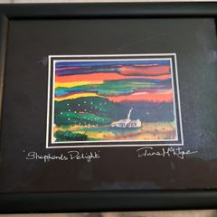 June Mc Intyre silk print professionally framed. Ideal gift.