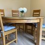 Oak Table Round and 6 Chairs Image 5