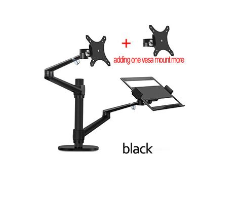 Silver Grey OL-3L aluminum multifunction 10"-17"Ergonomics desk laptop stand 32" monitor desktop holder computer full motion with column bar