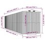 Garden Shed Anthracite 192x855x223 cm Galvanised Steel Image 6