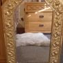 Brass framed mirror vintage 1950 Image 2