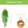Hanging Artificial Plants Bamboo, Plastic Trailing Fake Plants Indoor with Hanging Basket, Bamboo Vines for Room Scenes Decorative Home Kitchen Garden Office Wedding Wall Indoor Outdoor Image 2