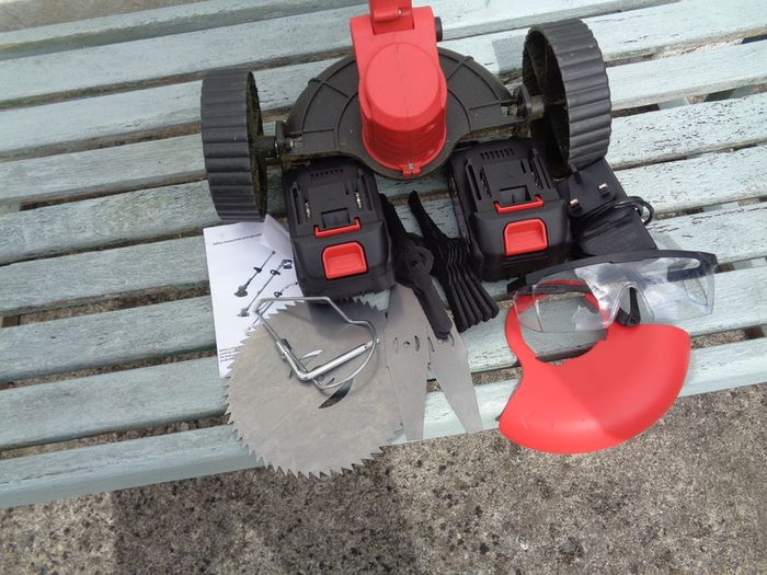 Cordless Strimmer on Wheels