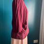 Burgundy drape top. Size XS Image 4