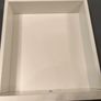 White IKEA Kallax Insert with 2 Drawers & Silver Knobs Image 5