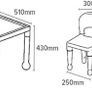 Childrens Table and Two Chair Set, Green Orange White, Table-51cm H x 51cm W x 43cm D 27cm x 31cm x 44cm, Seat Height 26cm Image 3