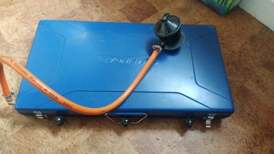 campingaz camping chef folding double burner & grill