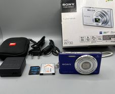 Sony DSC-W730 16.1MP Digital Camera Blue - Boxed - Full Kit
