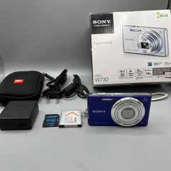 Sony DSC-W730 16.1MP Digital Camera Blue - Boxed - Full Kit