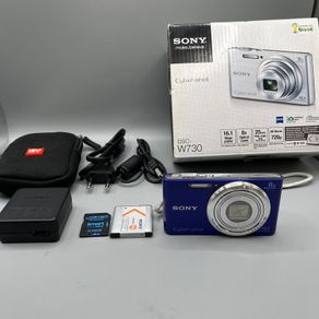 Sony DSC-W730 16.1MP Digital Camera Blue - Boxed - Full Kit