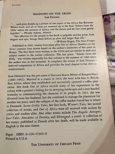 Isak Dinesen ( Karen Blixen)