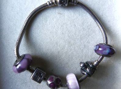 Pandora Charm Bracelet with Assorted Beads