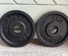 2x5kg York Olympic barbbell olympic 2" diameter weight plates