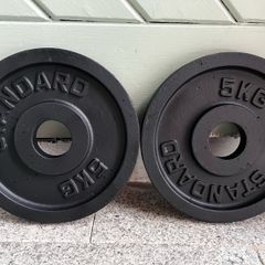 2x5kg York Olympic barbbell olympic 2" diameter weight plates