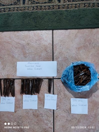 Antique Slotted head wood screws