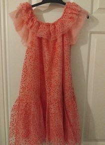 Pale pink net Girls dress age 6-7