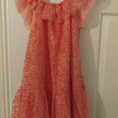 Pale pink net Girls dress age 6-7