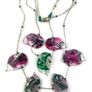 Vintage Italian Art glass leaf Costume necklace Image 6