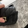 Cute Small Quilted black cross over bag Image 6