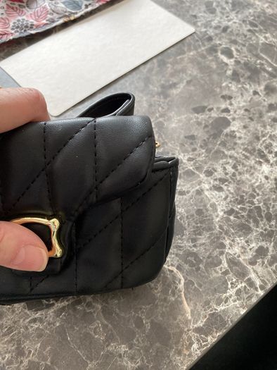 Cute Small Quilted black cross over bag